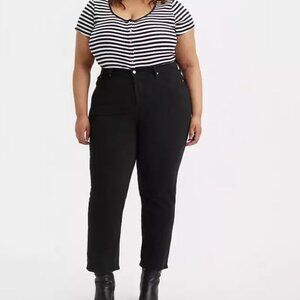 LEVI'S Wedgie Straight Black Jeans 34